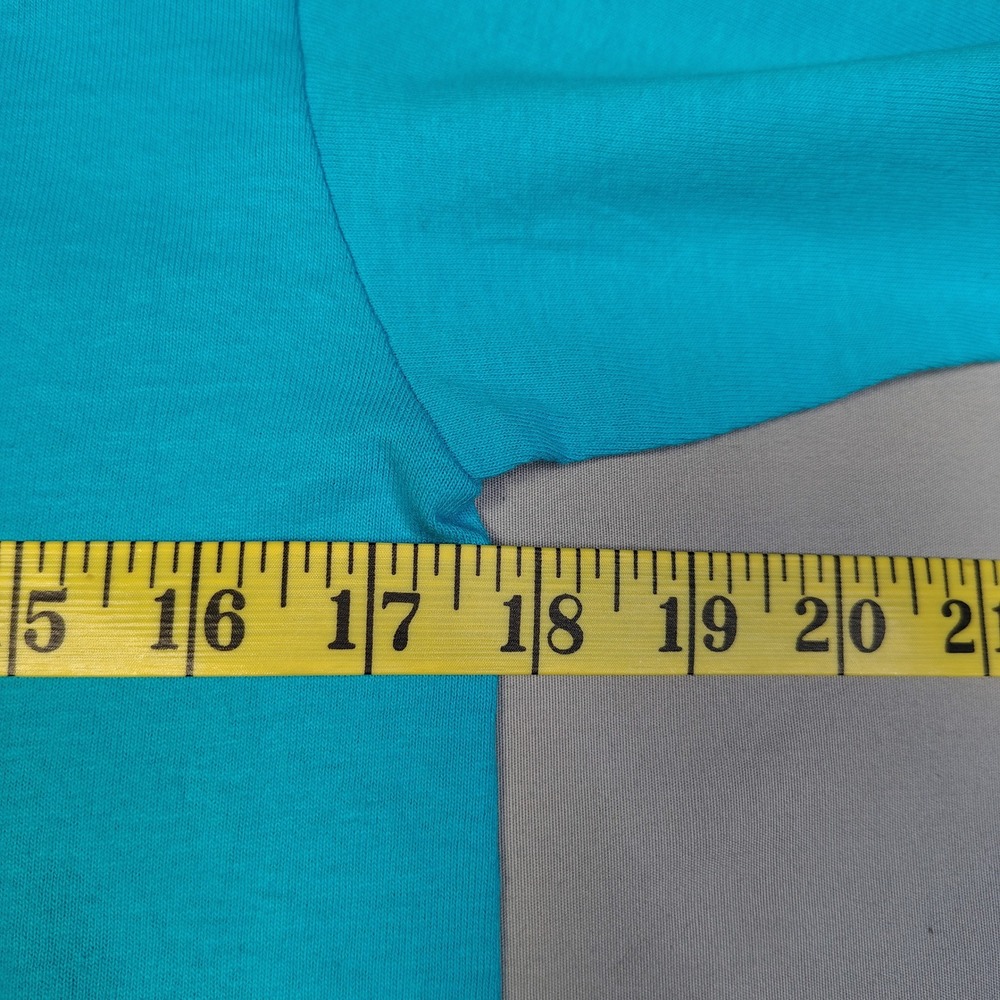 VINTAGE Anvil Dog Facts Graphic T-Shirt Youth Large Turquoise Blue Cotton - Picture 11 of 12
